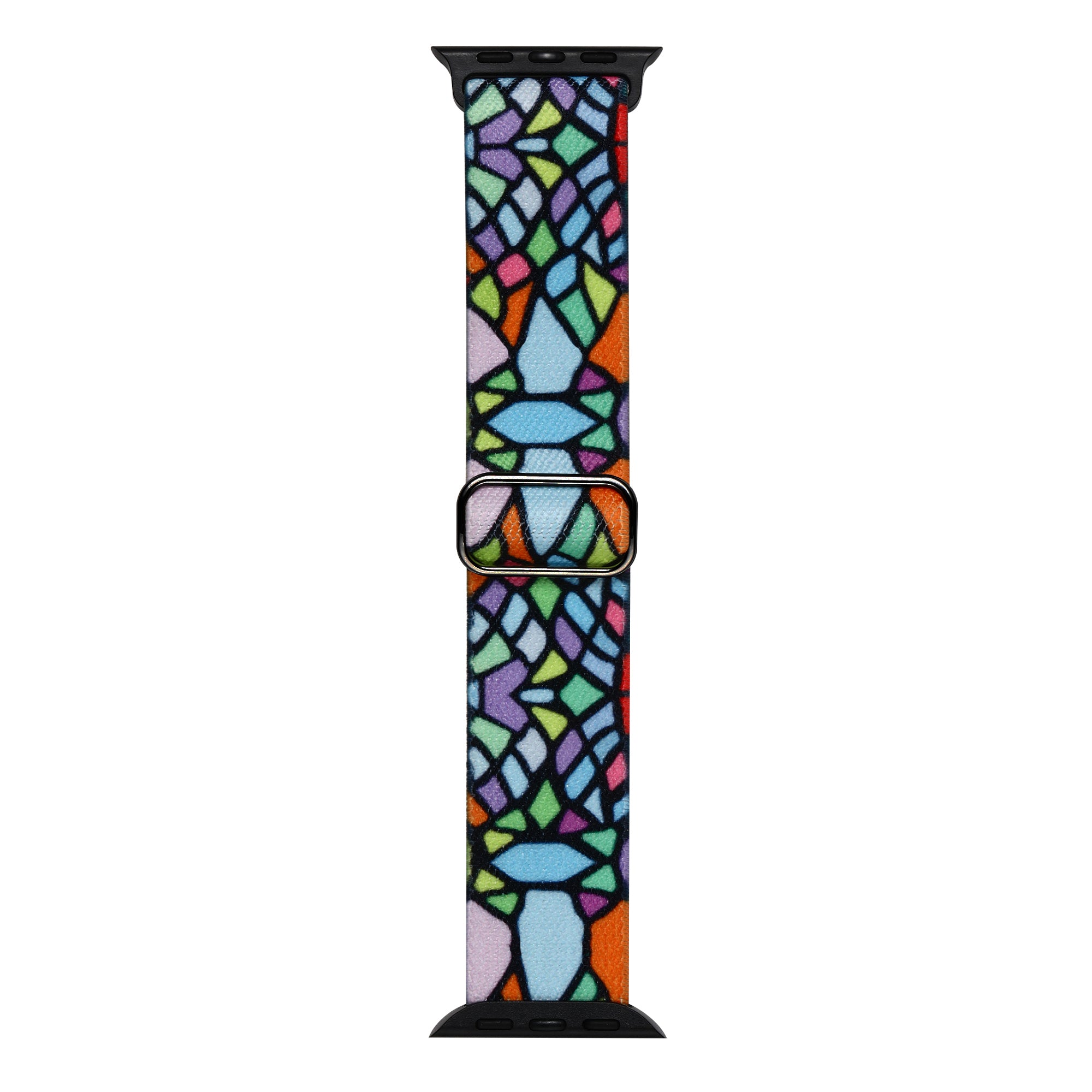 Watch Band for Apple Watch Series 8 7 41mm / Series 6 5 4 SE (2022) SE 40mm / Series 3 2 1 38mm , Adjustable Nylon Pattern Braided Strap - Geometric Rainbow Watch Band for Apple Watch Series 8 7 41mm / Series 6 5 4 SE (2022) SE 40mm / Series 3 2 1 38mm , Adjustable Nylon Pattern Braided Strap - Geometric Rainbow